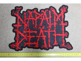 NAPALM DEATH - RED NAME LOGO