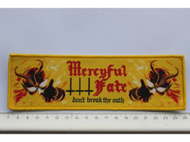 MERCYFUL FATE - DON'T BREAK THE OATH ( YELLOW  BORDER ) WOVEN STRIPE