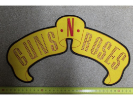 GUNS N ROSES - YELLOW NAME LOGO + GLITTERSTUDS
