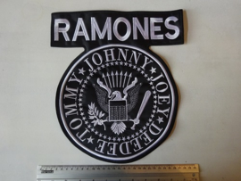 RAMONES - WHITE LOGO ( SHAPED )