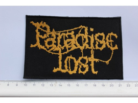 PARADISE LOST - YELLOW NAME LOGO ( BLACK BORDER )