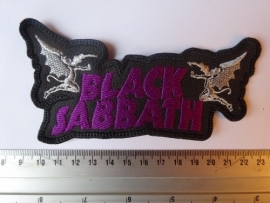BLACK SABBATH - PURPLE LOGO + WHITE ANGELS ( SHAPED )