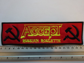 ACCEPT - RUSSIAN ROULETTE ( BLACK BORDER  ) 19,5 CM STRIPE