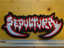 SEPULTURA - WHITE/RED NAME LOGO