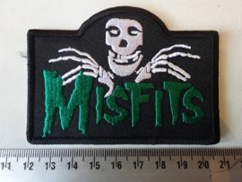MISFITS - GREEN NAME + SKULL ( SHAPED )