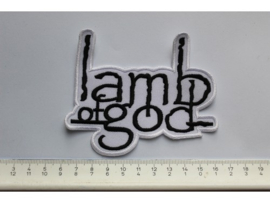 LAMB OF GOD - WHITE/BLACK NAME LOGO