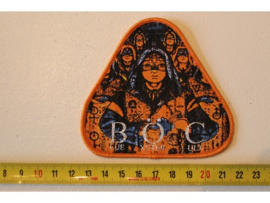 BLUE OYSTER CULT - FIRE OF UNKNOWN ORIGIN ( ORANGE BORDER ) WOVEN