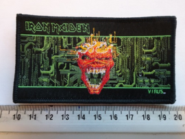 IRON MAIDEN - VIRUS ( BLACK BORDER ) WOVEN