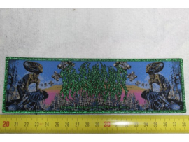 BLOOD INCANTATION - HIDDEN HISTORY OF THE HUMAN RACE ( GREEN GLITTER BORDER ) WOVEN