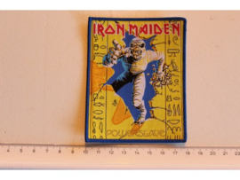 IRON MAIDEN - POWERSLAVE ( BLUE BORDER ) WOVEN 1