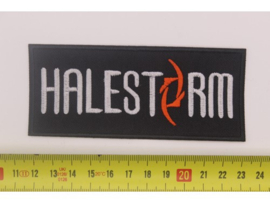 HALESTORM - WHITE NAME LOGO + ORANGE O