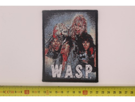 W.A.S.P. - BAND PHOTO ( BLACK BORDER ) WOVEN