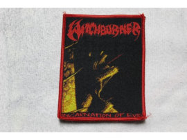 WITCHBURNER - INCARNATION OF EVIL ( RED BORDER ) WOVEN