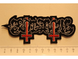 GROTESQUE - WHITE/BLACK NAME LOGO + RED CROSSES