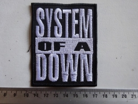 SYSTEM OF A DOWN - WHITE NAME LOGO