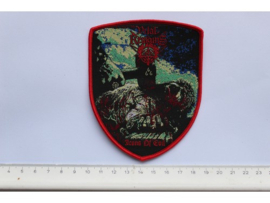 VITAL REMAINS - ICONS OF EVIL ( RED BORDER ) WOVEN