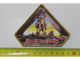 IRON MAIDEN - THE X FACTOR ( GOLD GLITTER BORDER ) WOVEN