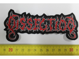 DISSECTION - RED/GREY NAME LOGO