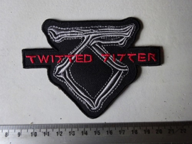 TWISTED SISTER - GREY/RED NAME LOGO + BONES