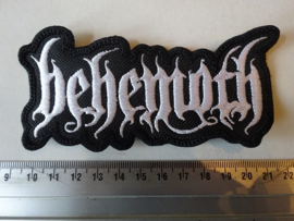 BEHEMOTH - WHITE SHAPED LOGO