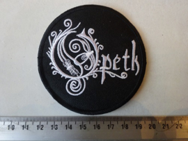 OPETH - CIRCLED WHITE NAME LOGO