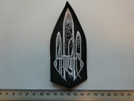 AT THE GATES - WHITE NAME LOGO ( DIFFERENT )