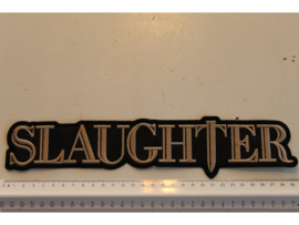 SLAUGHTER - BEIGE NAME LOGO