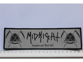 MIDNIGHT - COMPLETE AND TOTAL HELL ( BLACK BORDER ) WOVEN STRIPE