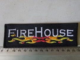 FIRE HOUSE - WHITE LOGO + FLAMES