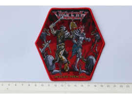 VISIGOTH - OUTLIVE THEM ALL ( RED BORDER ) WOVEN