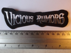 VICIOUS RUMORS - WHITE/GREY LOGO ( SHAPED )