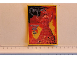 OBITUARY - TEN THOUSAND WAYS TO DIE ( YELLOW BORDER ) WOVEN