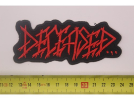 DECEASED - RED NAME LOGO ( SHAPED )
