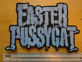 FASTER PUSSYCAT - BLUE NAME LOGO