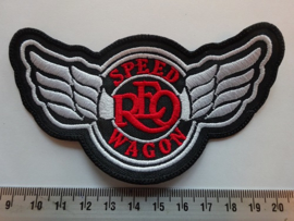 REO SPEED WAGON - RED NAME LOGO + WINGS