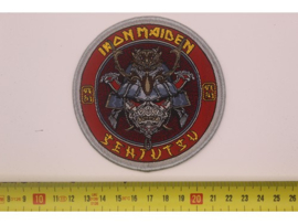 IRON MAIDEN - SENJUTSU ( GREY BORDER ) WOVEN