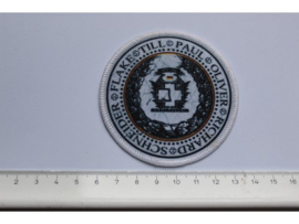 RAMMSTEIN - CIRCELD LOGO WITH MEMBERS ( WHITE BORDER ) PRINT