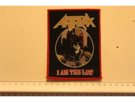 ANTHRAX - I AM THE LAW ( RED BORDER ) WOVEN
