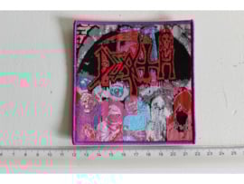 DEATH - ALL DEATH ( PURPLE BORDER ) WOVEN