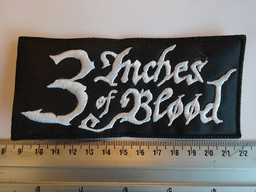 3 INCHES OF BLOOD - WHITE NAME LOGO