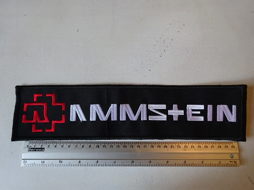 RAMMSTEIN - RED/WHITE NAME LOGO ( BIG 35 CM ), Backpatches