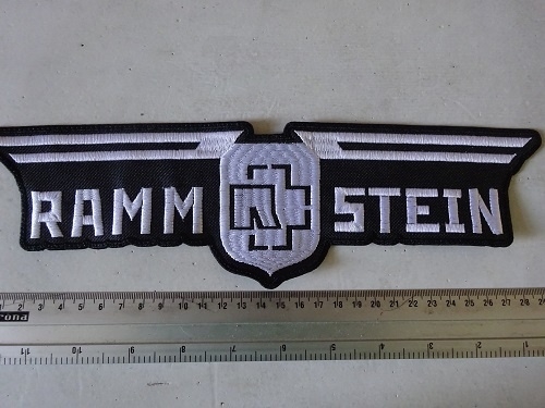 RAMMSTEIN - WHITE LOGO, Backpatches