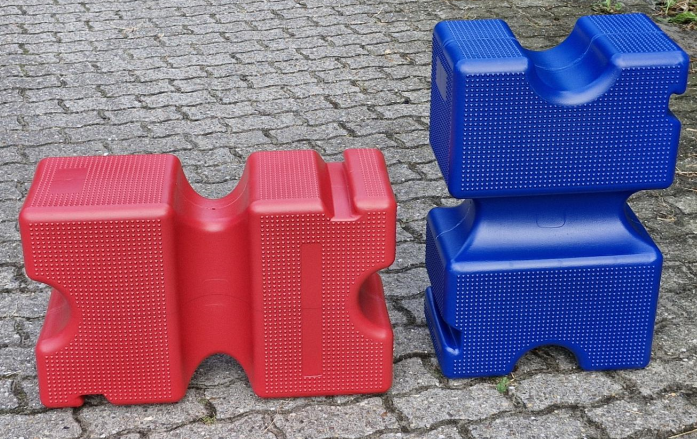 Set van 4 kunststof cavaletti blokken
