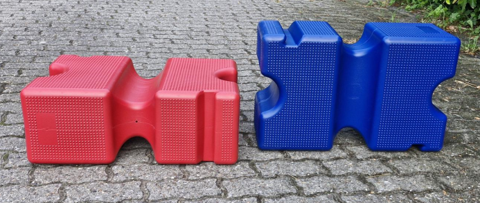 Set van 4 kunststof cavaletti blokken