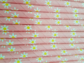 Rietjes 25 stuks Madeliefjes licht roze