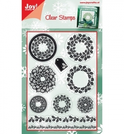 6410/0110 Stempel kerst Wreaths - Christmas