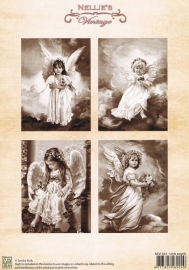A4 knipvel Nellie's Vintage NEVI033 Little Angels