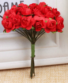 Bloemen 1cm rood