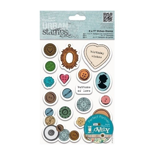 PMA907190  5 x 7 Urban Stamp - Mixed Buttons