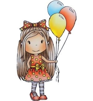 Paper Nest Dolls PND2385 Birthday Balloons Ellie